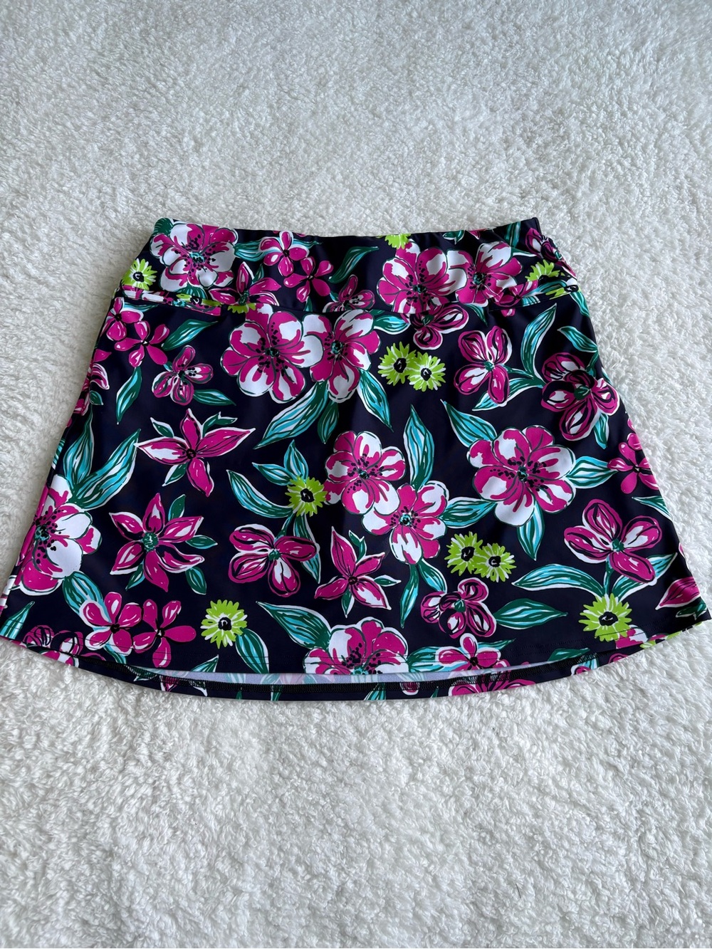 Aryeh Floral Athletic Skort UPF 50+ Vibrant Tropical Print - Size Large
